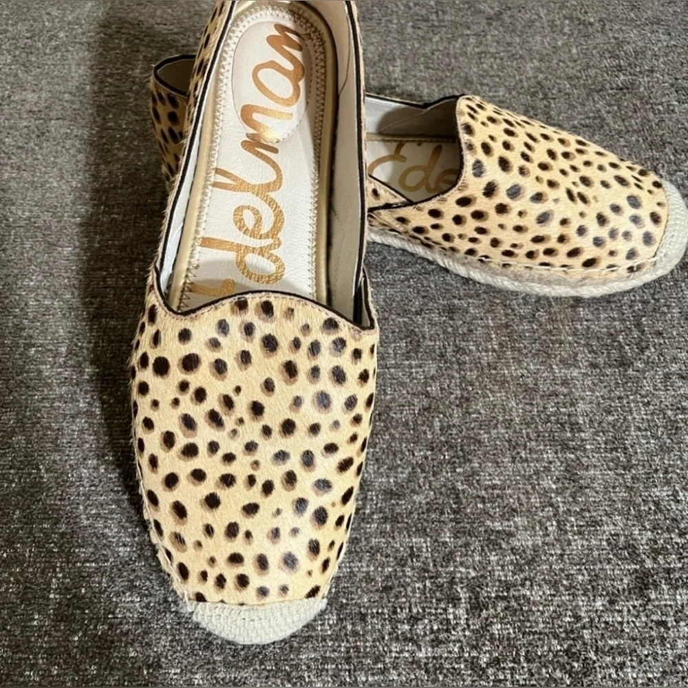 Sam Edelman Kesia Animal Print Espadrille Slip on  Flats Size 7 M